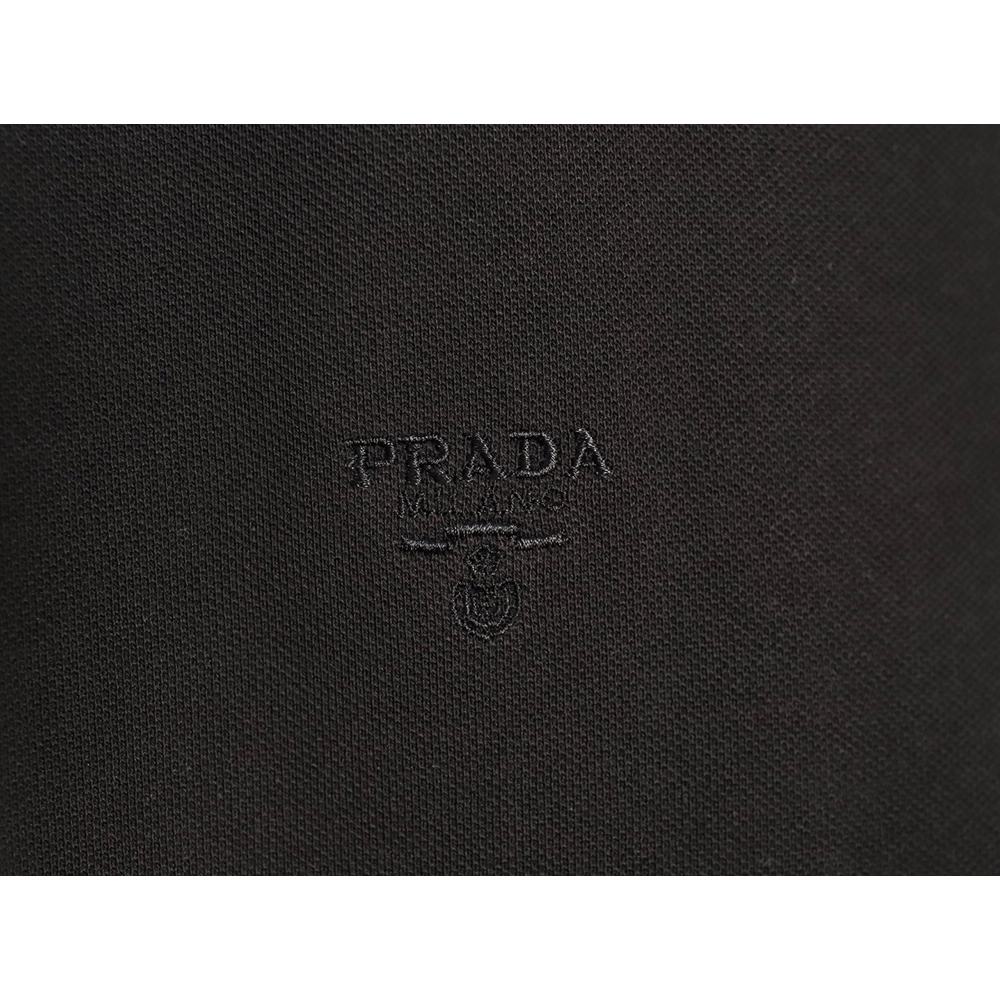 Prada small embroidered logo red edge shortsleeved polo shirt,Prada Shirt,Shirt,APPAREL