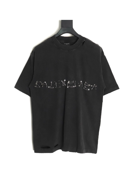 Balenciaga Metal Pin Short Sleeve TShirt,Balenciaga T Shirt,Tshirt,APPAREL