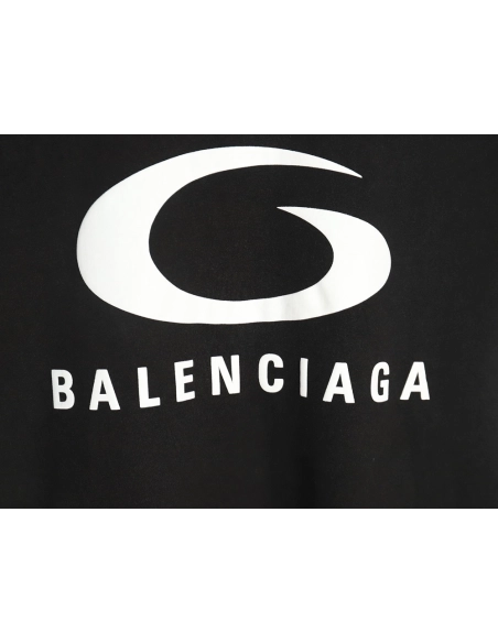 Balenciaga white ring logo print shortsleeved Tshirt,Balenciaga T Shirt,Tshirt,APPAREL