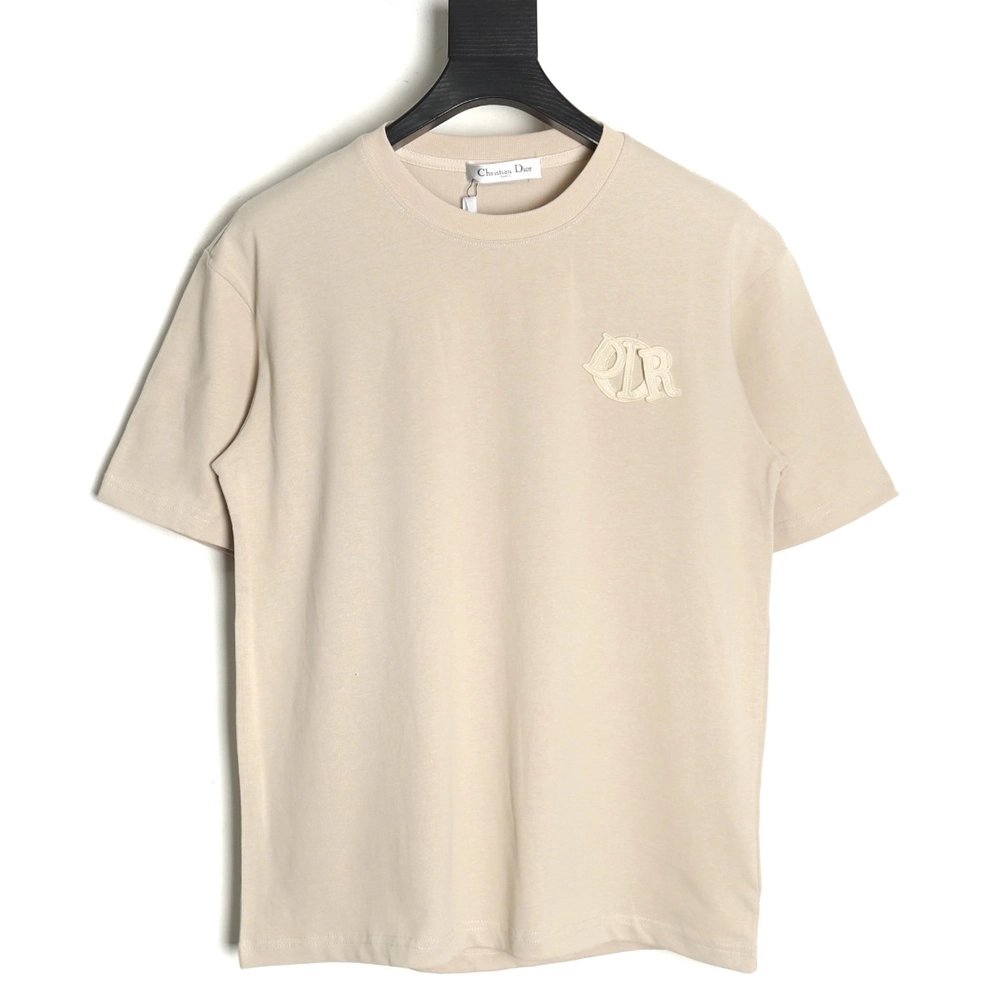 Dior Letter Patch Embroidered Short Sleeve TShirt,Dior T Shirt,Tshirt,APPAREL
