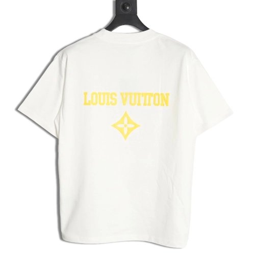 Louis Vuitton Chest Lettering Print Short Sleeve Tshirt,Louis Vuitton T Shirt,Tshirt,APPAREL