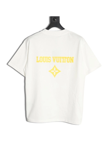 Louis Vuitton Chest Lettering Print Short Sleeve Tshirt,Louis Vuitton T Shirt,Tshirt,APPAREL