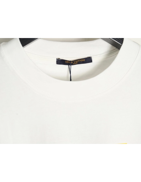 Louis Vuitton Chest Lettering Print Short Sleeve Tshirt,Louis Vuitton T Shirt,Tshirt,APPAREL