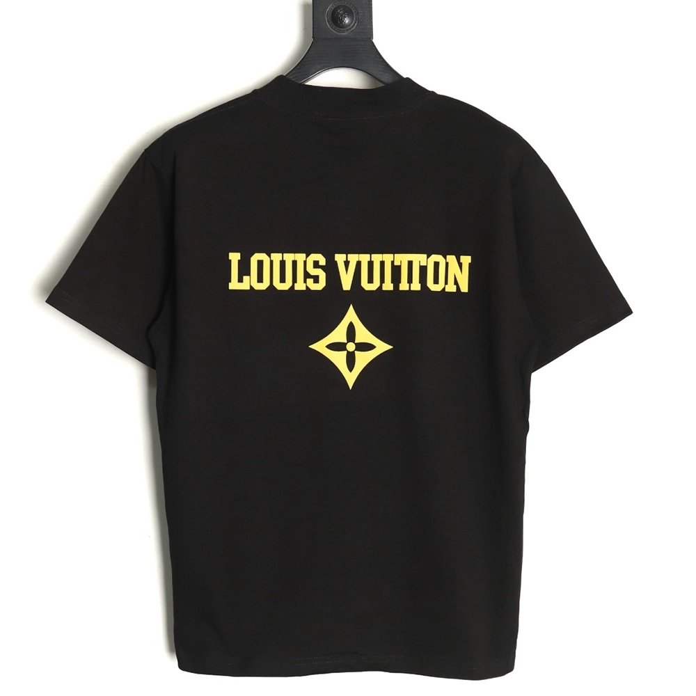 Louis Vuitton Chest Lettering Print Short Sleeve Tshirt,Louis Vuitton T Shirt,Tshirt,APPAREL