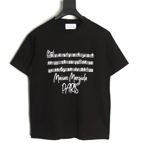 Maison Margiela musical note letter print shortsleeved Tshirt,Maison Margiela T Shirt,Tshirt,APPAREL