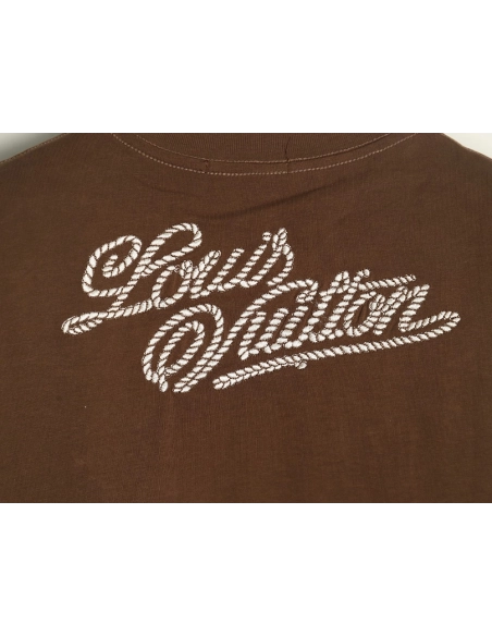 Louis Vuitton Rope Knot Embroidered Short Sleeve,Louis Vuitton T Shirt,Tshirt,APPAREL