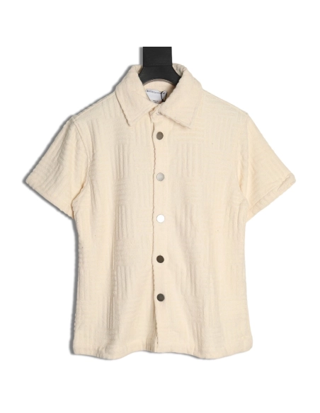 Bottega Veneta Towel Weave Short Sleeve Shirt,Bottega Veneta