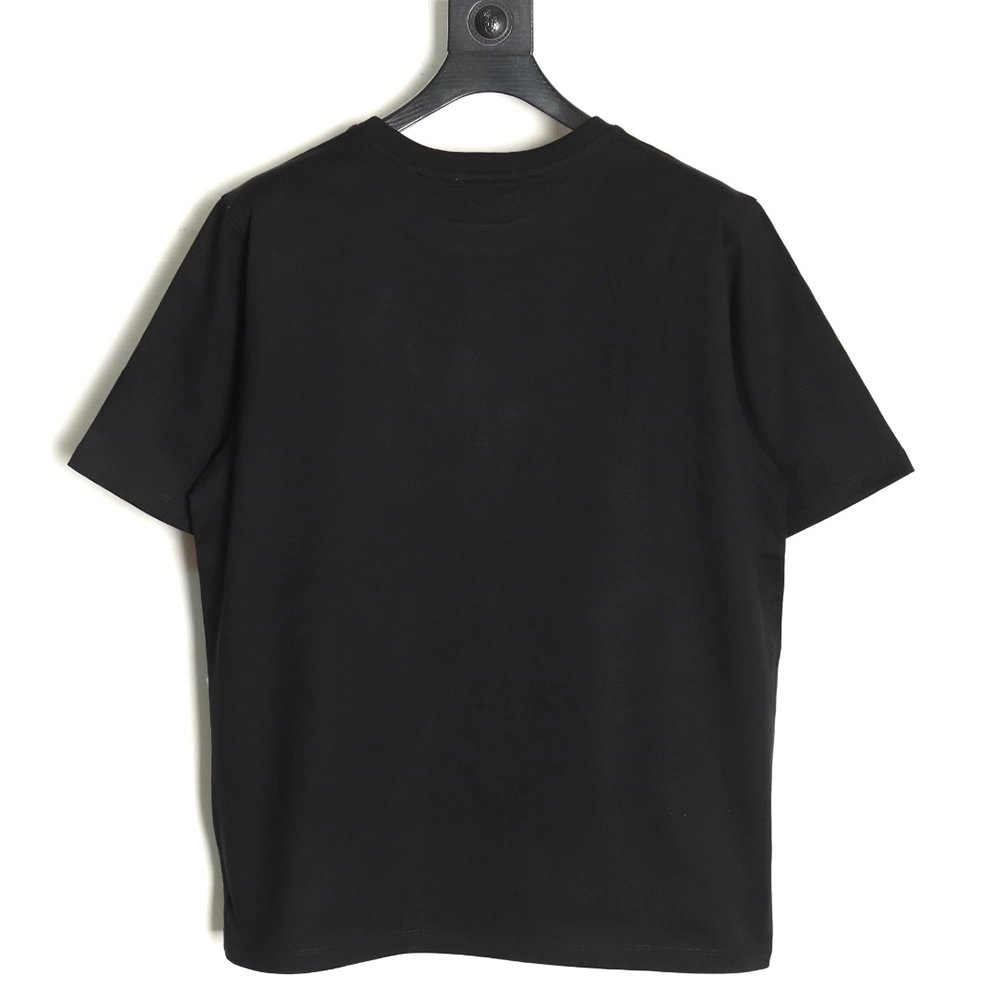 Burberry Check Pocket Taped Letters Short Sleeves TSK1,Burberry