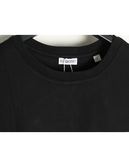 Burberry Check Pocket Taped Letters Short Sleeves TSK1,Burberry