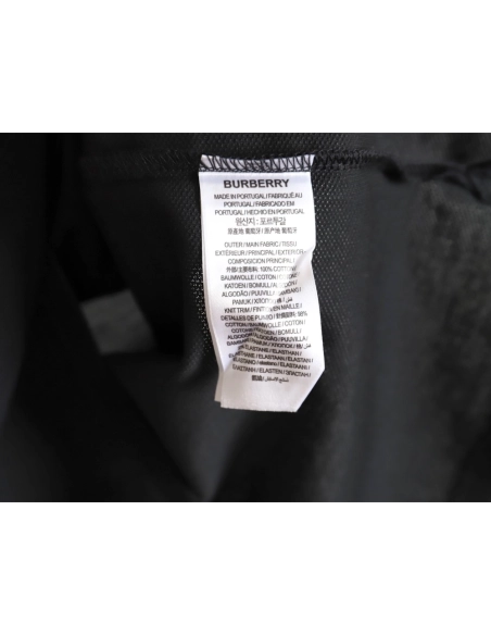 Burberry Button BT Logo Short Sleeve Polo Shirt Black,Burberry