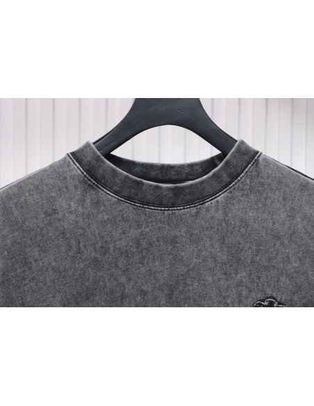Chrome Hearts washed distressed patch logo short sleeves,Chrome Hearts