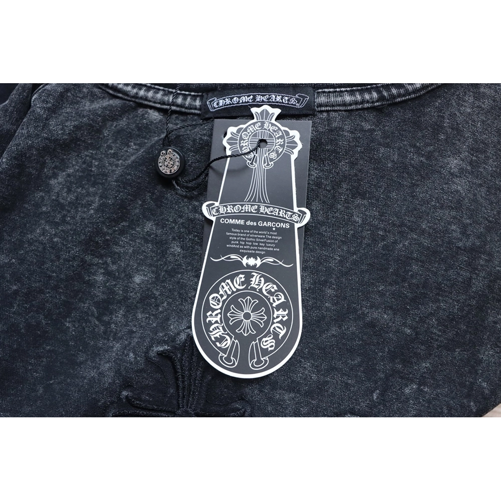 Chrome Hearts washed distressed patch logo short sleeves,Chrome Hearts