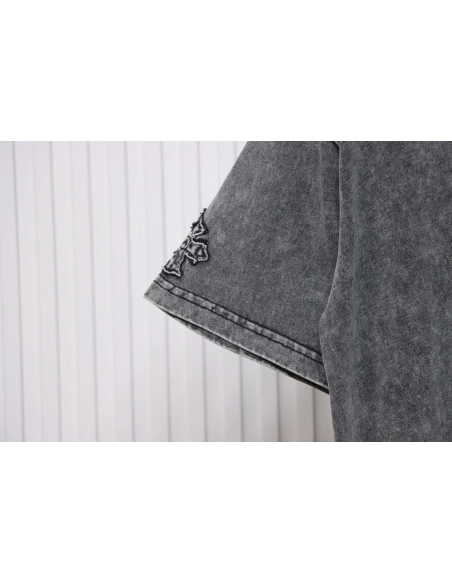 Chrome Hearts washed distressed patch logo short sleeves,Chrome Hearts