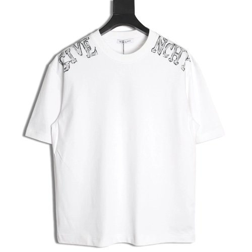 Givenchy shoulder hand-painted letter print short sleeves,Givenchy