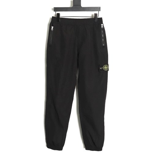 Stone Island Solid Metallic Nylon Stretch Pants TSK1,Stone Island
