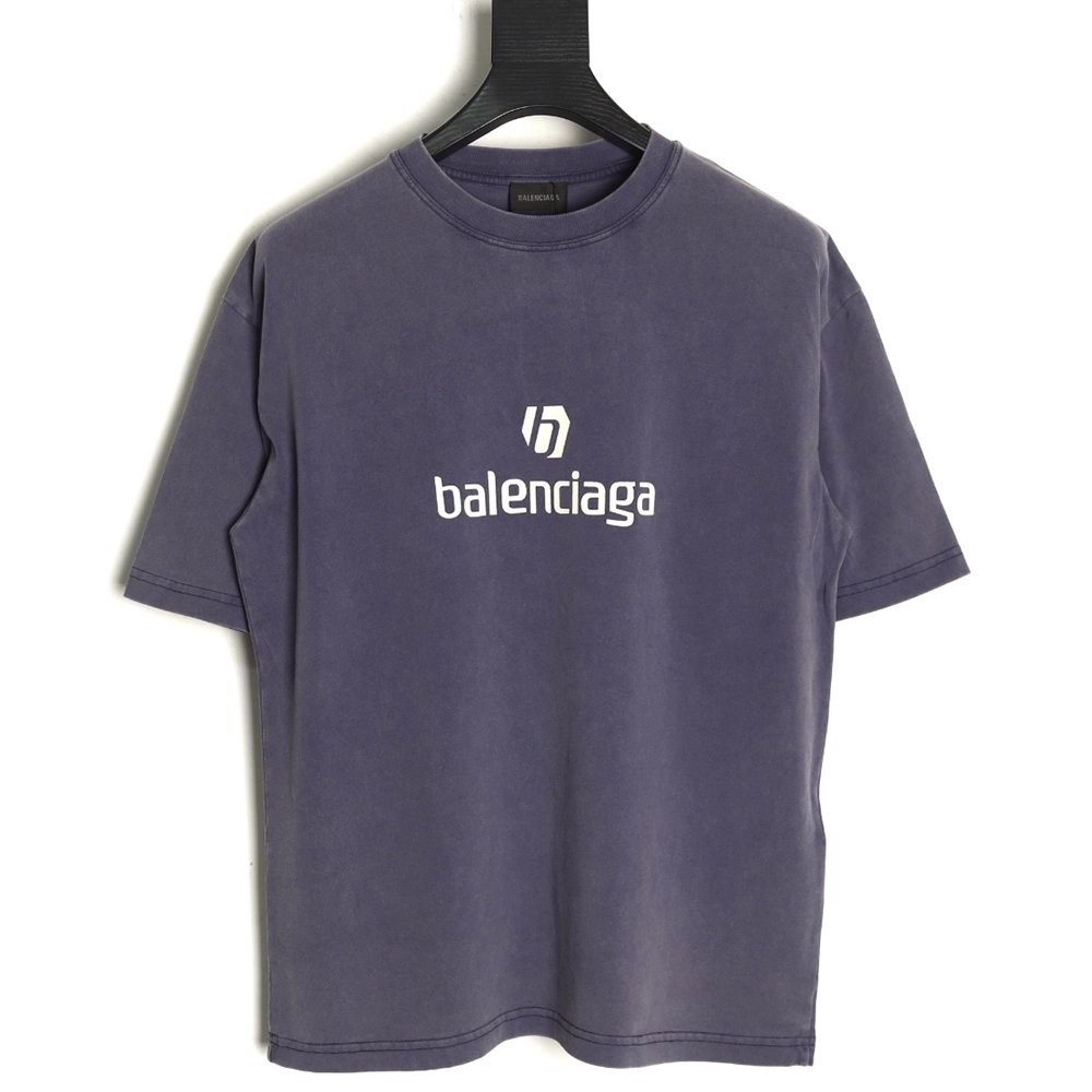Balenciaga E-sports Letter Washed Short Sleeve T-Shirt,Balenciaga