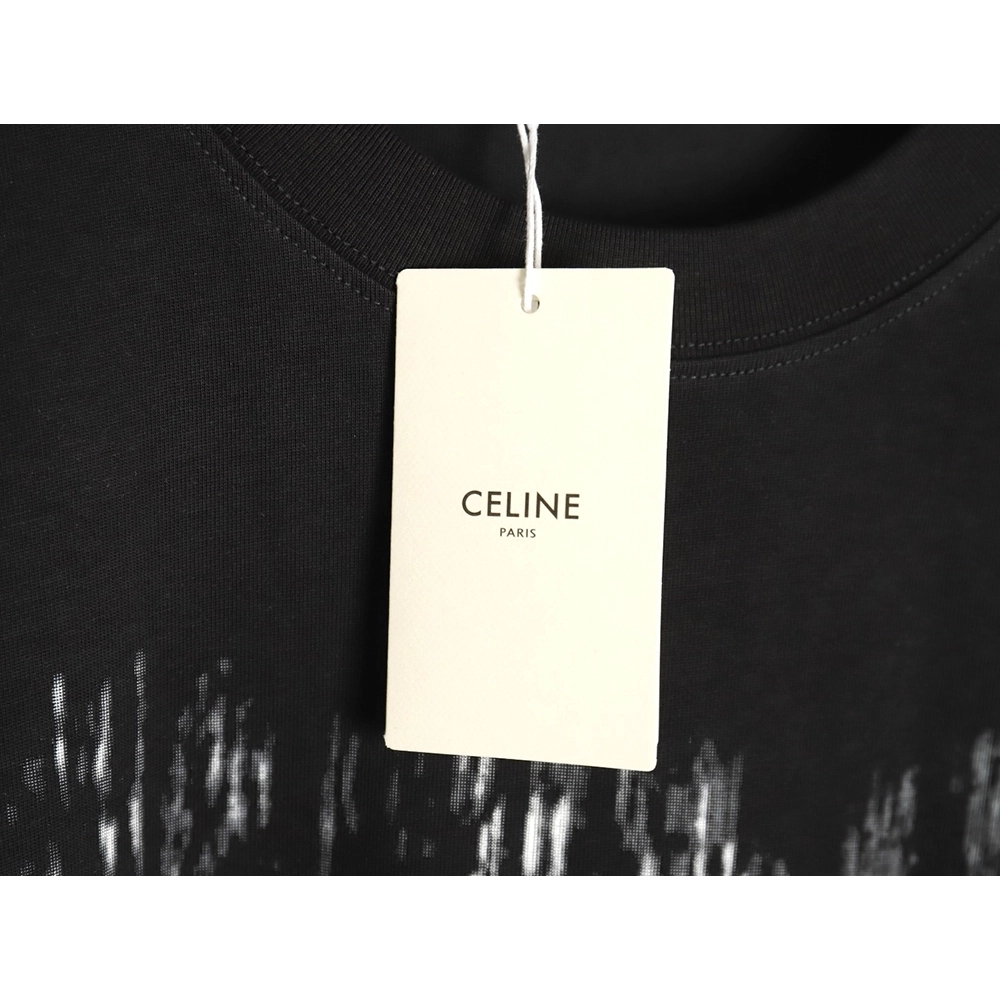 Celine distressed logo print short sleeves TSK1,Celine