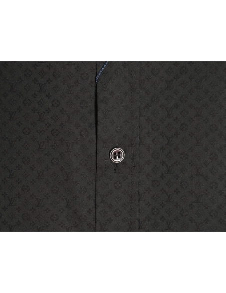 Louis Vuitton dark pattern monogram full print jacquard shirt TSK1,Louis Vuitton