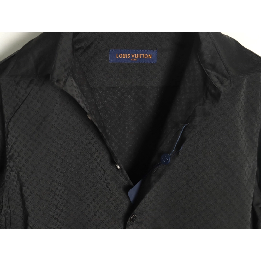 Louis Vuitton dark pattern monogram full print jacquard shirt TSK1,Louis Vuitton