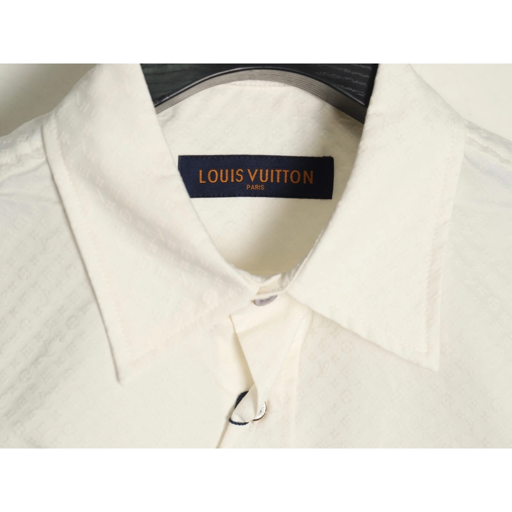 Louis Vuitton dark pattern monogram full print jacquard shirt,Louis Vuitton