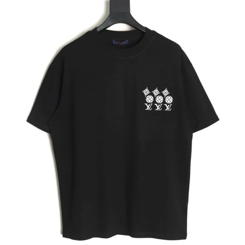 Louis Vuitton embroidered lettering short-sleeved T-shirt TSK1,Louis Vuitton