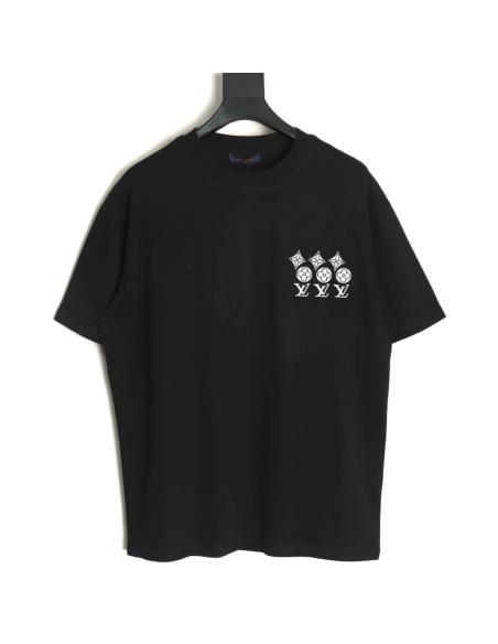 Louis Vuitton embroidered lettering short-sleeved T-shirt TSK1,Louis Vuitton