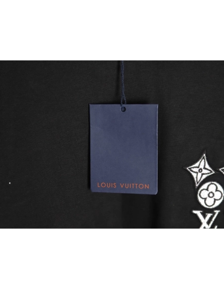 Louis Vuitton embroidered lettering short-sleeved T-shirt TSK1,Louis Vuitton