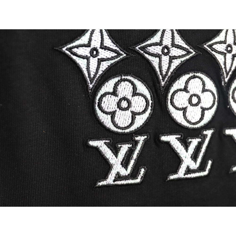 Louis Vuitton embroidered lettering short-sleeved T-shirt TSK1,Louis Vuitton