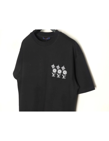 Louis Vuitton embroidered lettering short-sleeved T-shirt TSK1,Louis Vuitton