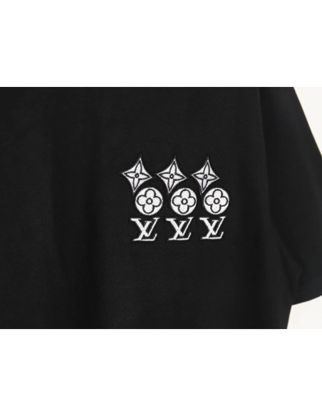 Louis Vuitton embroidered lettering short-sleeved T-shirt TSK1,Louis Vuitton