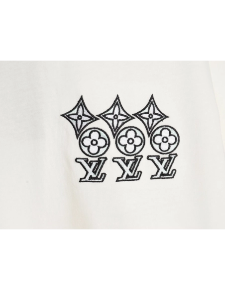 Louis Vuitton embroidered lettering short-sleeved T-shirt,Louis Vuitton