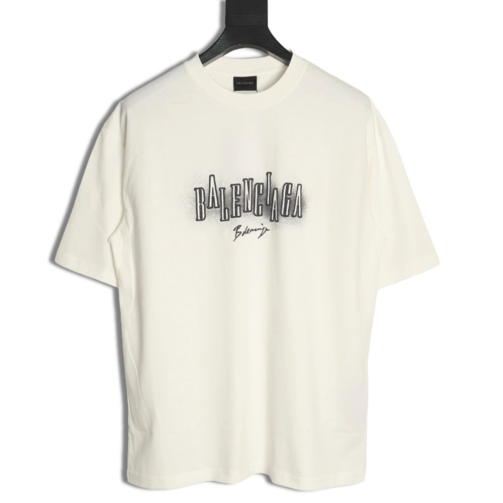 Balenciaga Halo Print Pop Embroidery Short Sleeve T-Shirt,Balenciaga