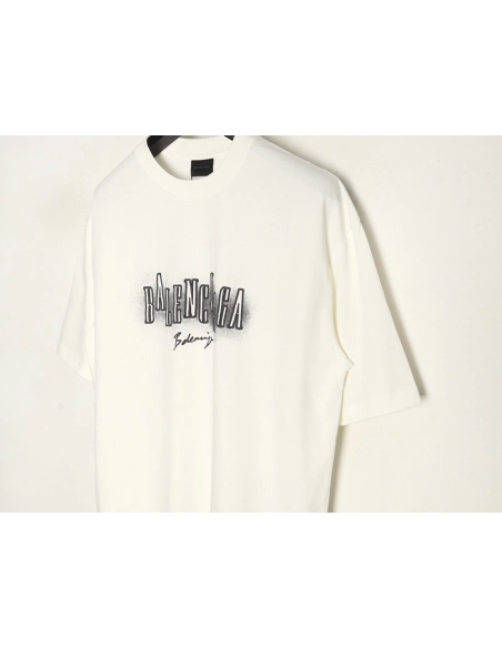 Balenciaga Halo Print Pop Embroidery Short Sleeve T-Shirt,Balenciaga