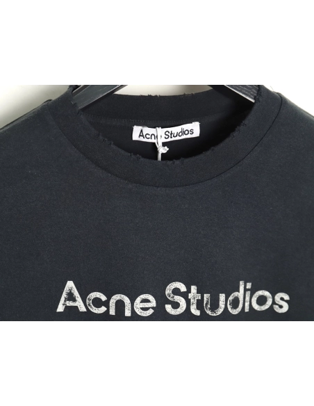 Acne Studios Gradient Mottled 1996 Lettering Print Short Sleeve T-shirt TSK3,Acne Studios