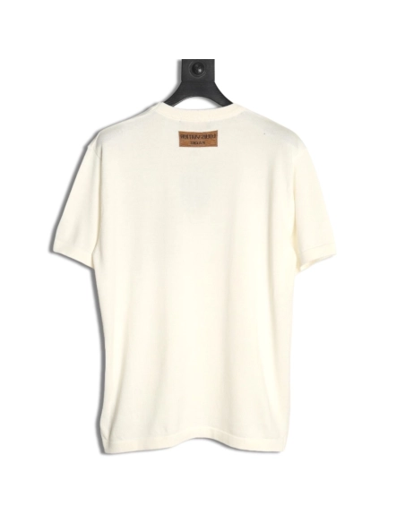 Louis Vuitton Airplane Jacquard Crew Neck Knit Short Sleeves,Louis Vuitton