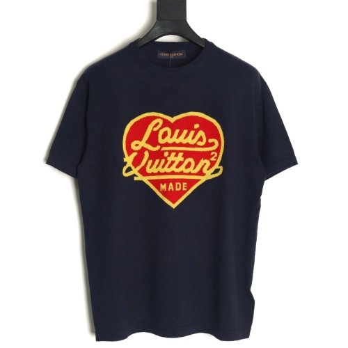 Louis Vuitton Nigo Heart Jacquard Wool Short Sleeves,Louis Vuitton