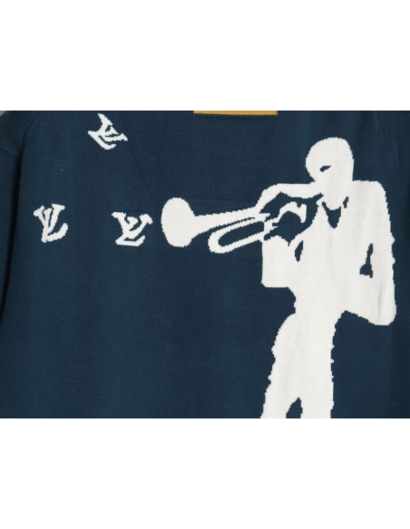 Louis Vuitton Jazz Trumpeter Knit Short Sleeve,Louis Vuitton