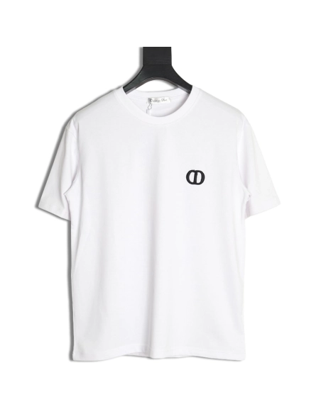 Dior chest logo embroidered lettering short sleeve T-shirt,Dior