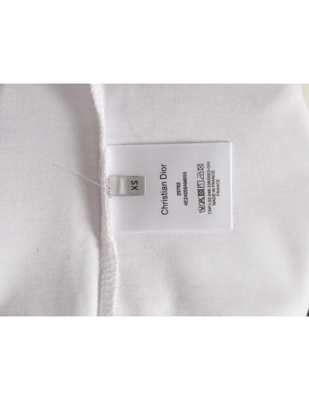 Dior chest logo embroidered lettering short sleeve T-shirt,Dior