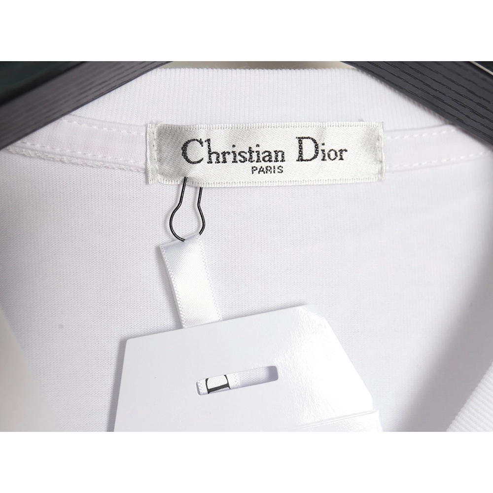 Dior chest logo embroidered lettering short sleeve T-shirt,Dior