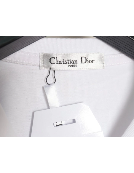 Dior chest logo embroidered lettering short sleeve T-shirt,Dior