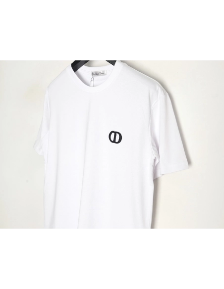 Dior chest logo embroidered lettering short sleeve T-shirt,Dior