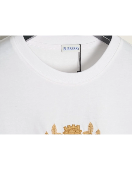Burberry Gold Leaf Logo Short Sleeve T-Shirt,Burberry