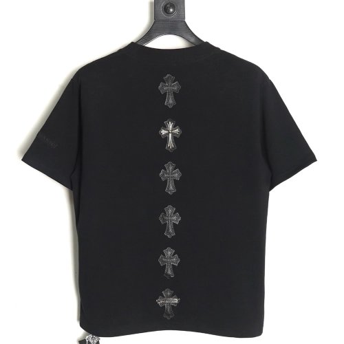 Chrome Hearts leather label shortsleeved Tshirt,Chrome Hearts T Shirt,Tshirt,APPAREL