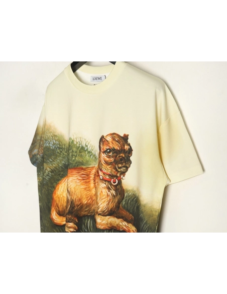 Loewe watercolor bedlington dog short sleeve,Loewe T Shirt,Tshirt,APPAREL
