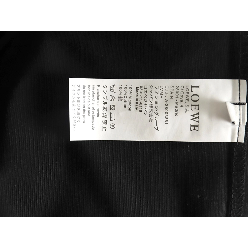 Loewe Classic Towel Embroidery Short Sleeve,Loewe T Shirt,Tshirt,APPAREL