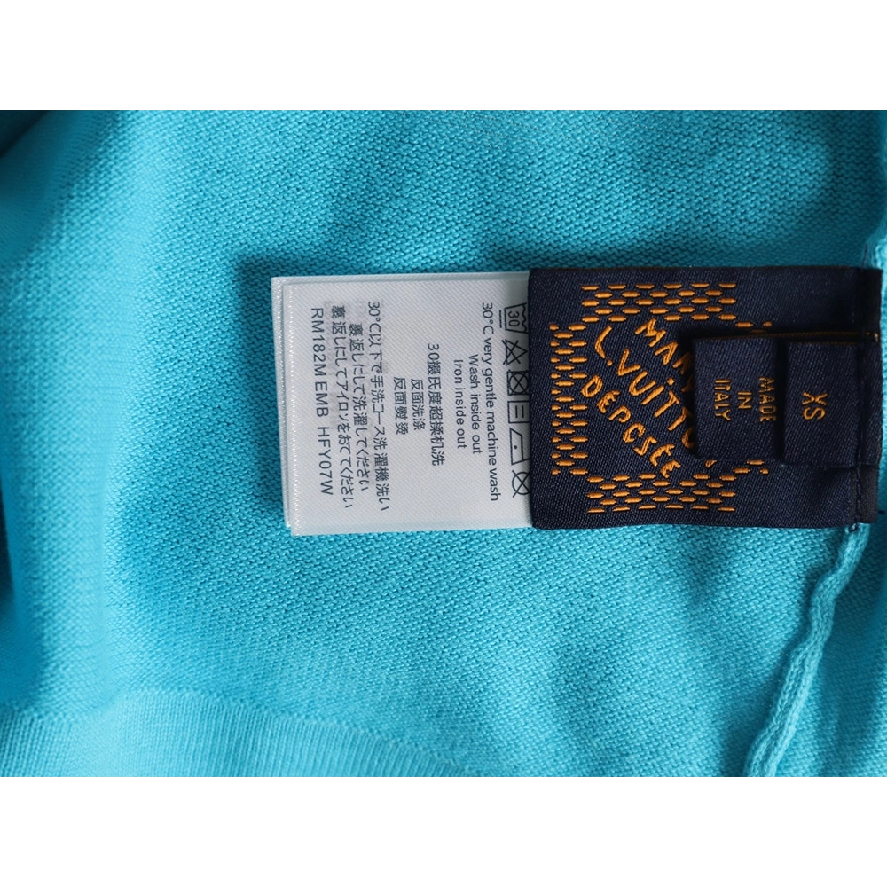 Louis Vuitton Puppy jacquard knit short sleeves,Louis Vuitton T Shirt,Tshirt,Hiqh quality low price,free shipping