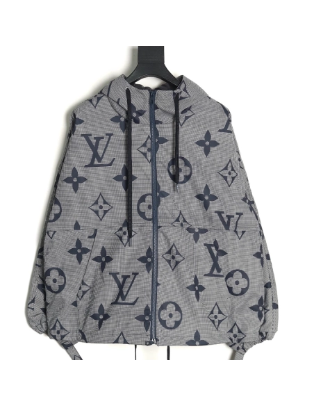 Louis Vuitton monogram full print trench coat zipper jacket,Louis Vuitton Jacket,Jacket,Hiqh quality low price,free shipping