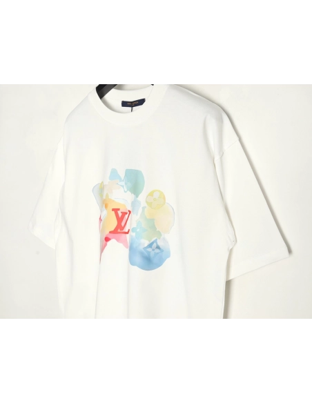 Louis Vuitton Watercolor Crew Neck Short Sleeve,Louis Vuitton T Shirt,Tshirt,Hiqh quality low price,free shipping