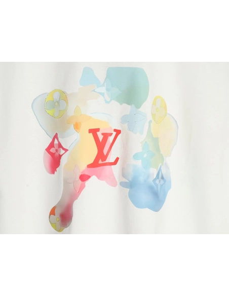 Louis Vuitton Watercolor Crew Neck Short Sleeve,Louis Vuitton T Shirt,Tshirt,Hiqh quality low price,free shipping